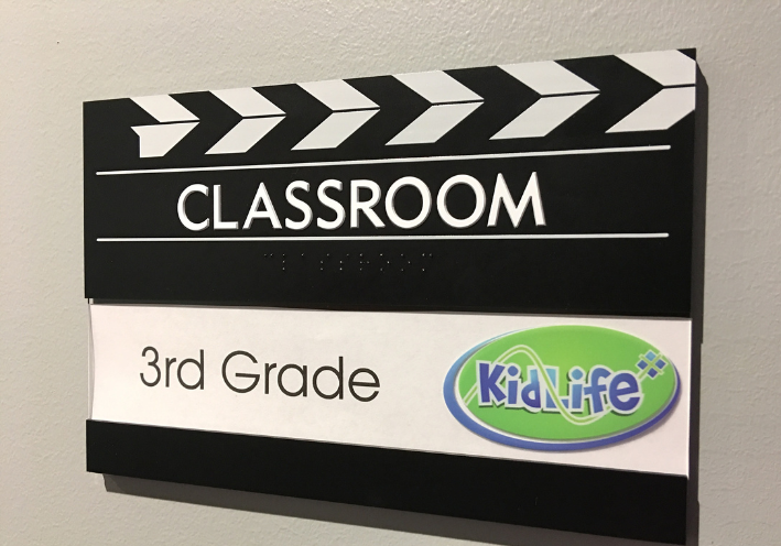 Custom ADA signage with classroom design