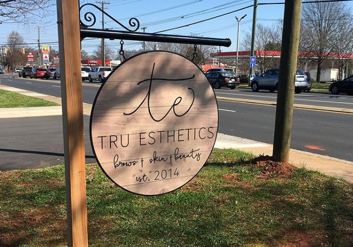 Custom Panel Sign for Tru Esthetics beauty Salon_