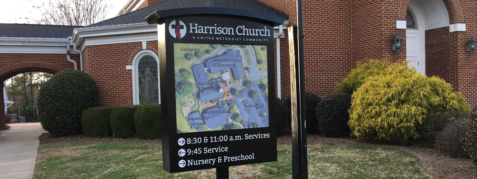 Panel Sign for Harrison Church