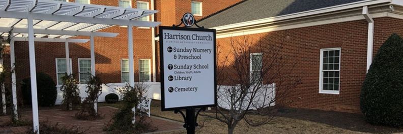 Sidewalk Panel Signs for our client Harrison Church_